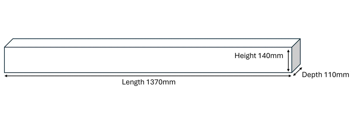 Stove Buddy Non-Combustible Light Oak Beam – 48" / 54"