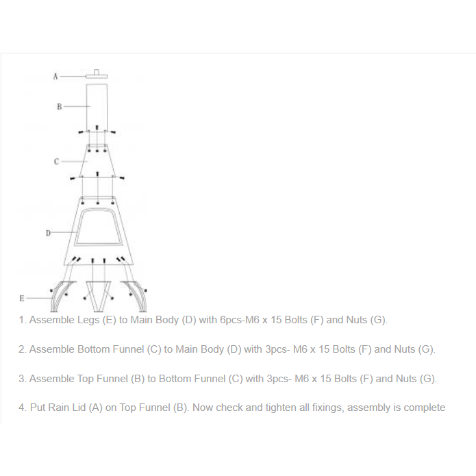 Cono Large Steel Chiminea with Stainless Steel Rim