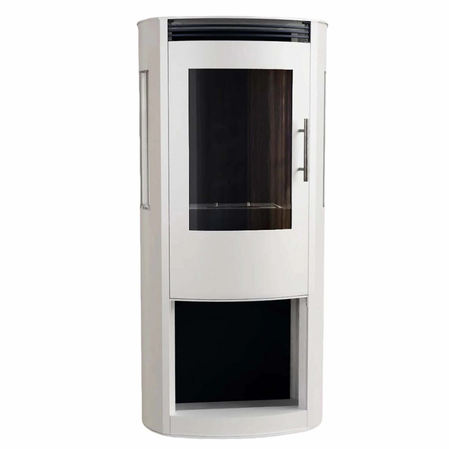 White Lincoln bioethanol stove on a white background