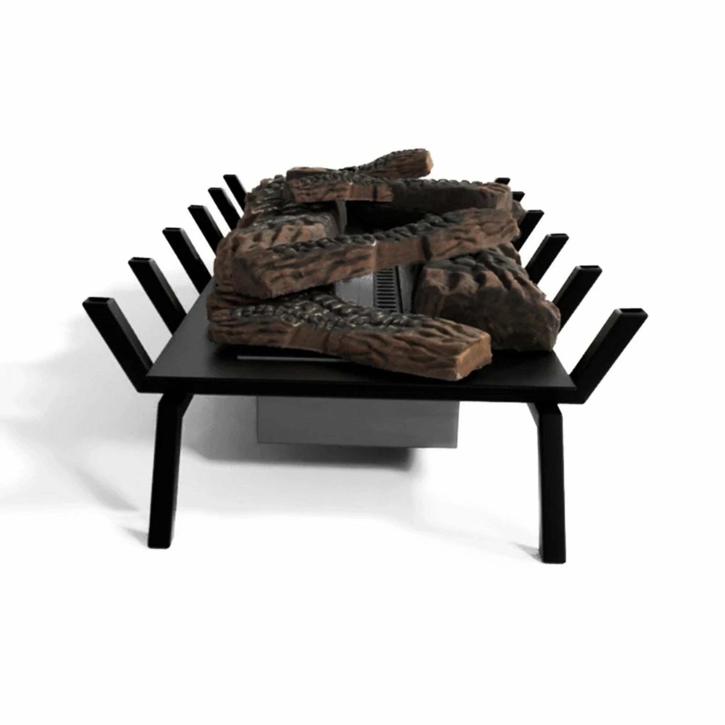 End view of ScandiFlames Bioethanol Fire Grate XL – 80 cm