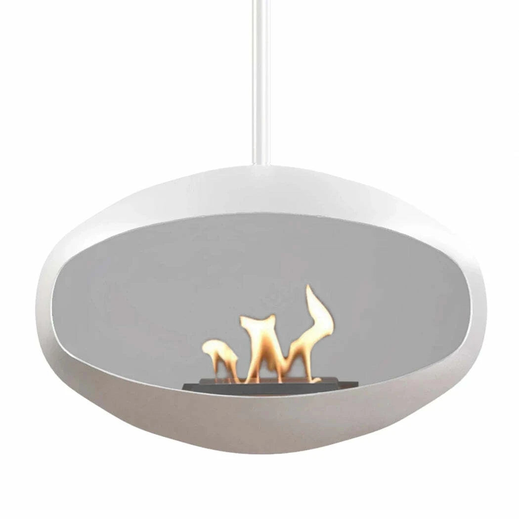 Cocoon Aeris Ceiling Bioethanol Fireplace - White