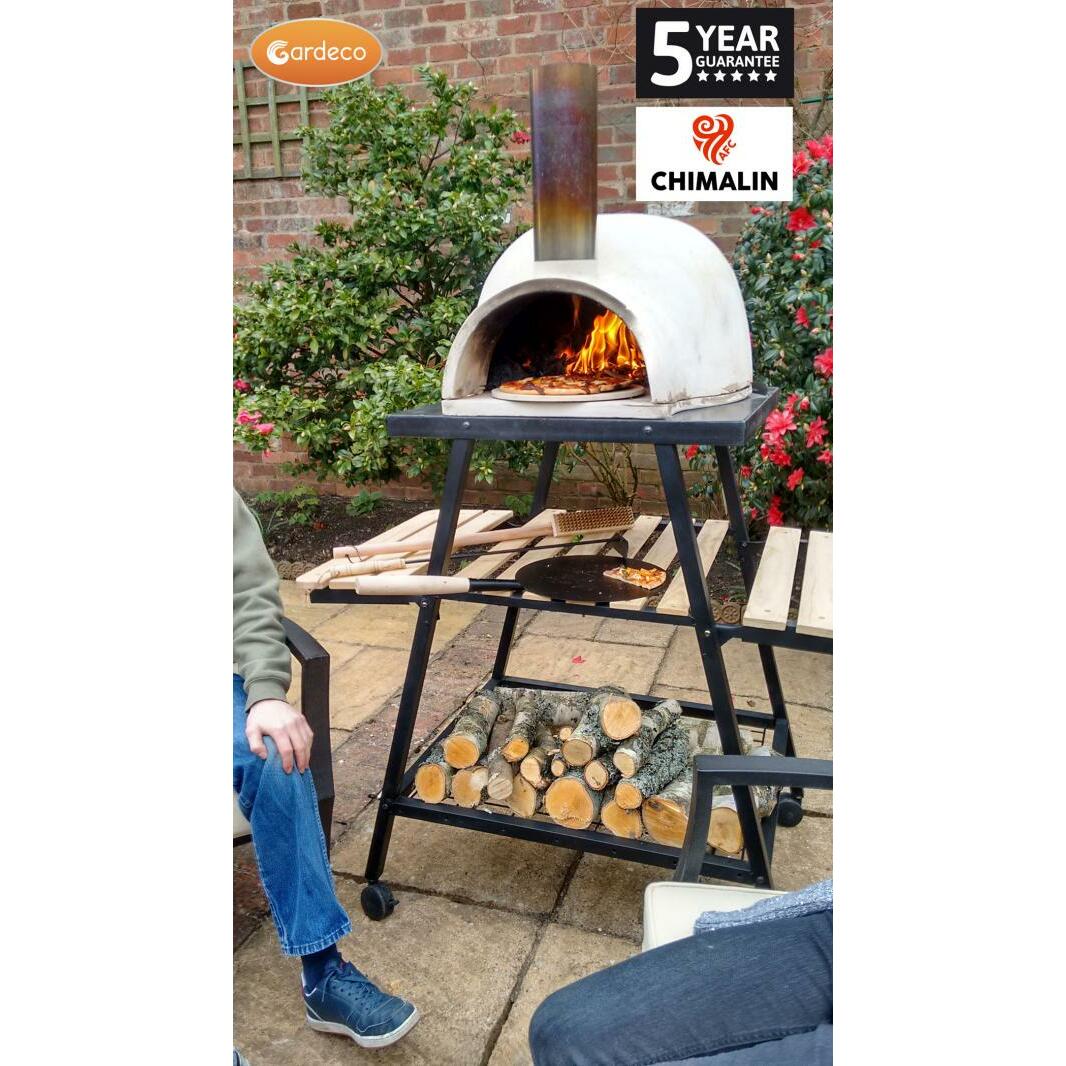 Pizzaro Chimalin AFC Pizza Oven with Trolley Stand – Natural Clay