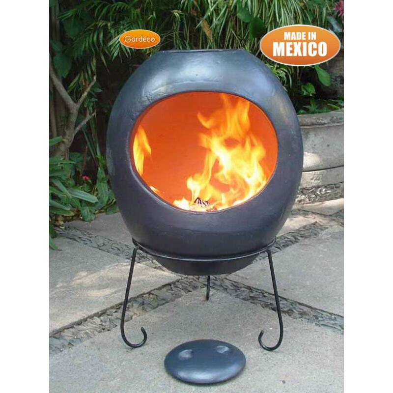 Ellipse XL Mexican Chiminea – Charcoal Grey