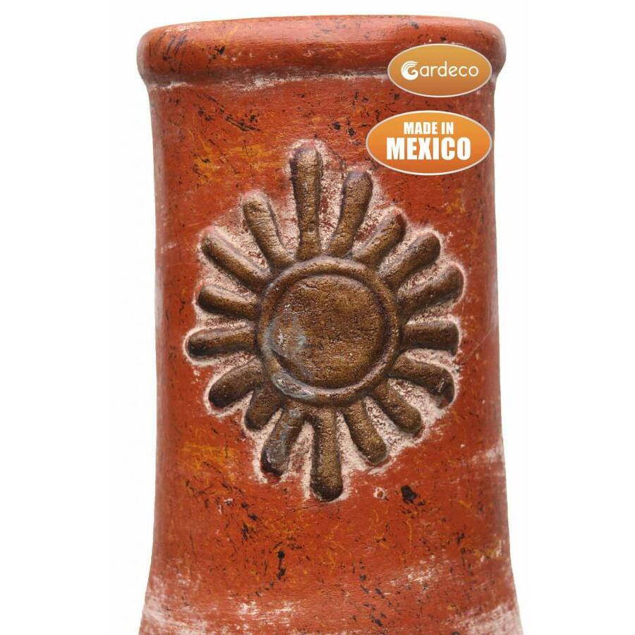 Sol Large Mexican Chiminea – Rustic Orange