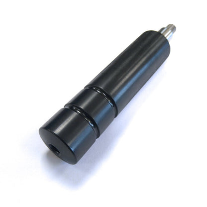 A black cylindrical safey handle with a silver threaded tip, shown diagonally on a white background.