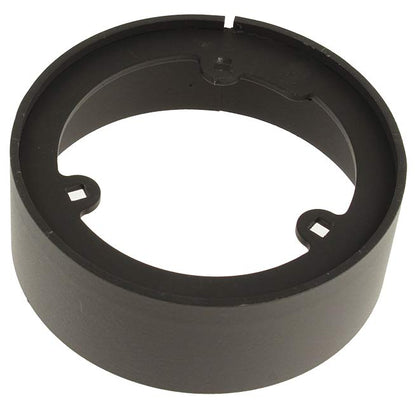 A black 5" spigot with mounting slots, shown on a plain white background.