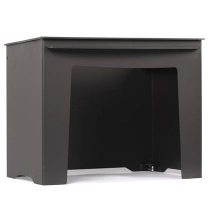 Black log store on white background