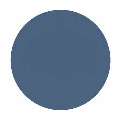 Atlantic blue colour circle on white background