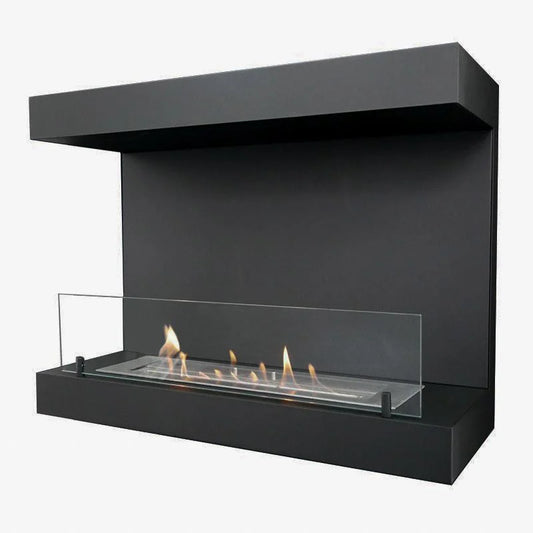 Dakota Black - 3-sided 80 cm Wall Biofireplace