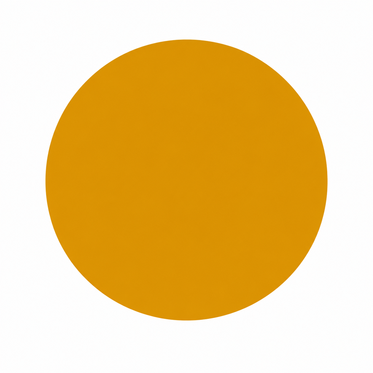A solid golden-yellow circular color swatch centered on a plain white background.