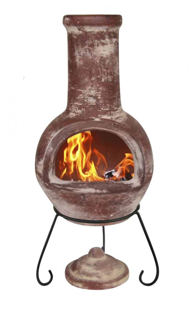 Colima Large Mexican Chiminea – Red on a white background