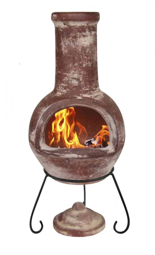 Colima Large Mexican Chiminea – Red on a white background