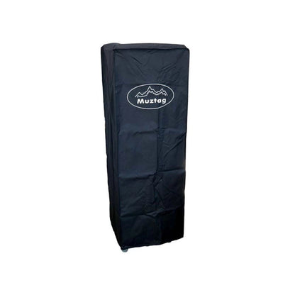 Black cover with Muztag logo on a white background
