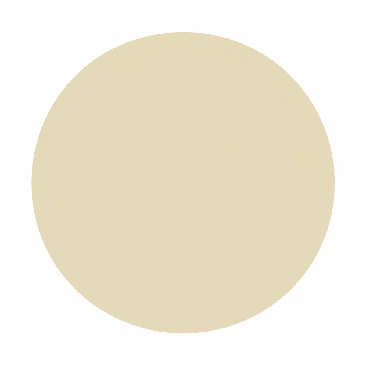 A solid light beige circular color swatch centered on a plain white background.