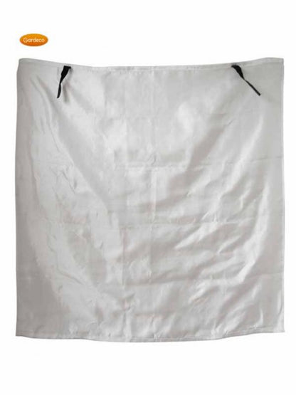 White cover with black zippers on a white background