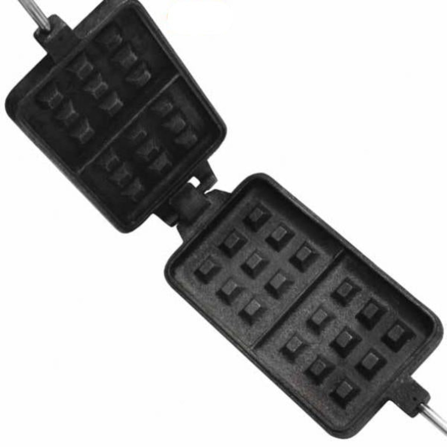 Black Gardeco waffle maker on a white background
