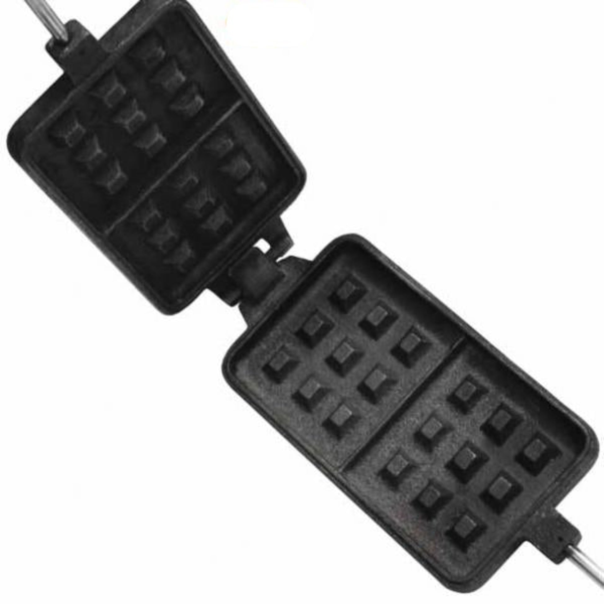 Black Gardeco waffle maker on a white background