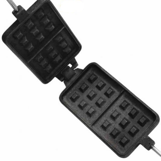 Black Gardeco waffle maker on a white background