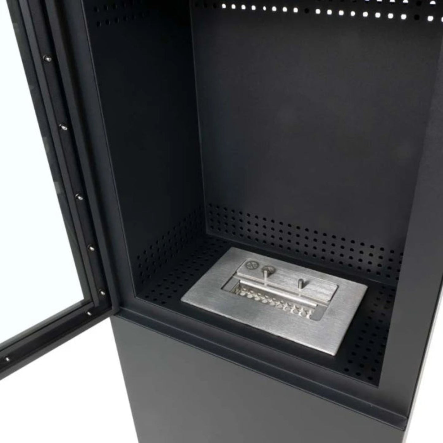 View of burner inJackson Bioethanol Stove in Square Design – ScandiFlames | 2.2 kW