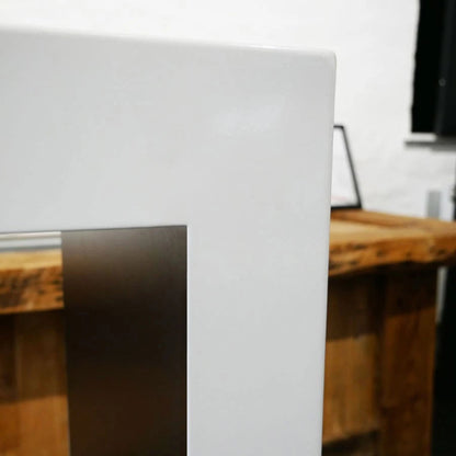 Lansing two sided bioethanol fire with a blurred background