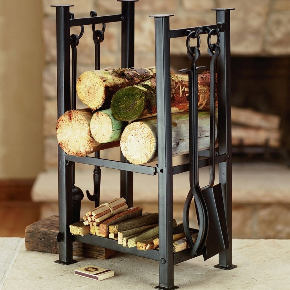 Salamander Log Rack & Fire Tool Holder