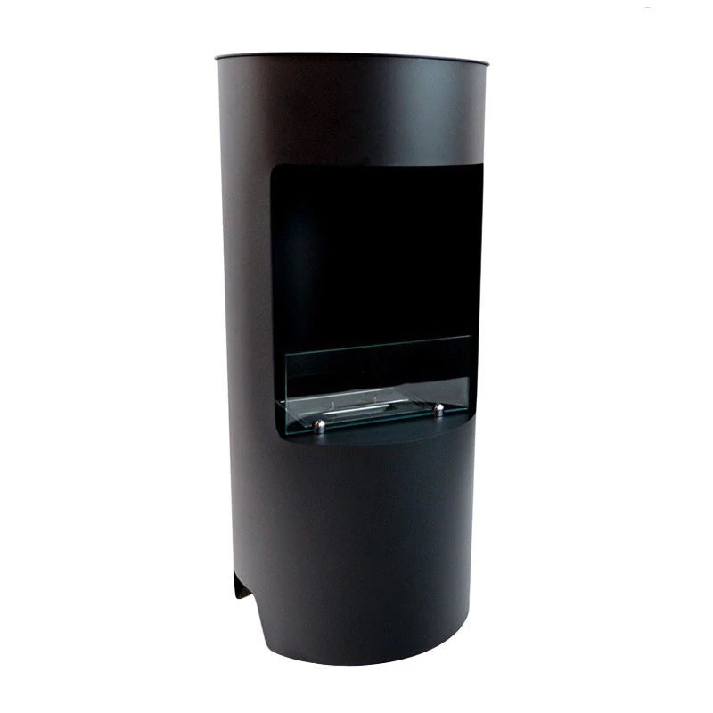 Montgomery Black Open Bioethanol Wood-Stove on a white background