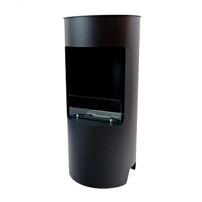 Montgomery Black Open Bioethanol Wood-Stove on a white background