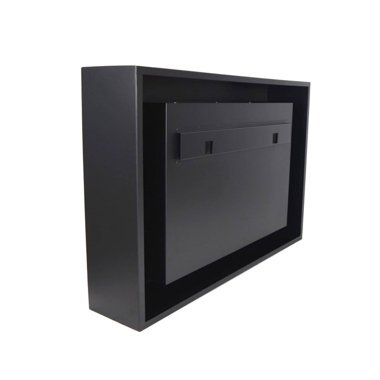 Rear side view of NebraskaBlackWall-MountedBioethanolFireplace_78cm