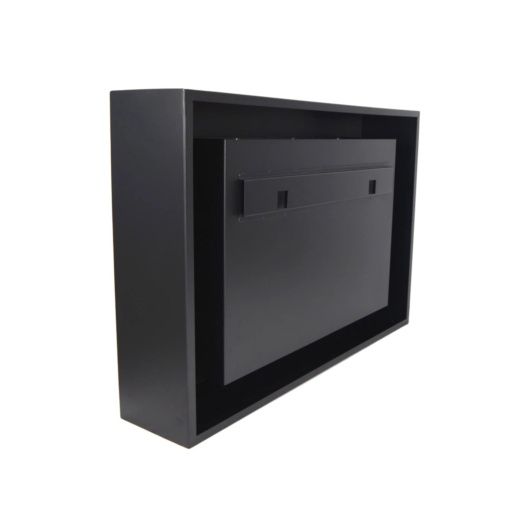 Rear side view of NebraskaBlackWall-MountedBioethanolFireplace_78cm