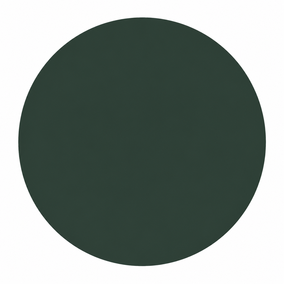 Dusky dark green circle on white background 