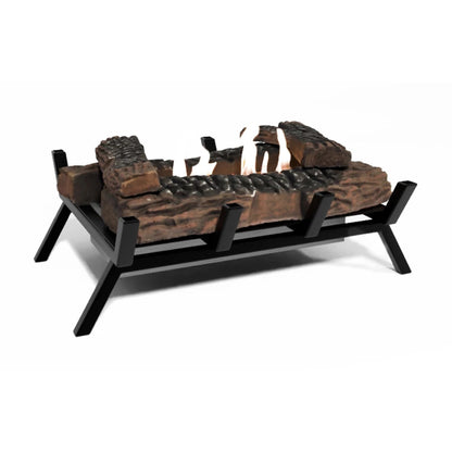 ScandiFlames 40cm Bioethanol Fire Grate showing logs on a white background