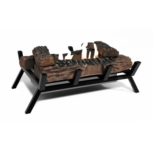 ScandiFlames 40cm Bioethanol Fire Grate showing logs on a white background