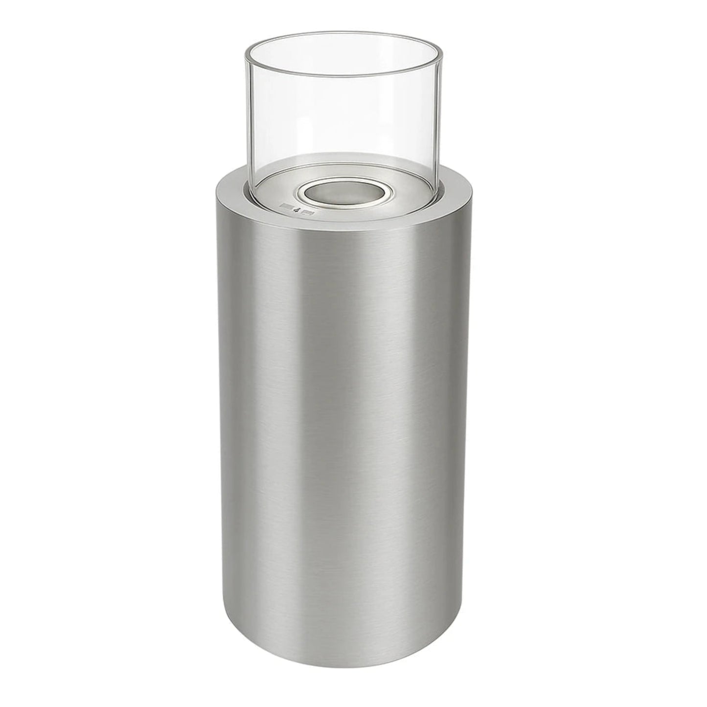 Scandiflames Dualis Brushed steel  on a white background