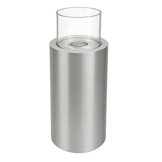 Scandiflames Dualis Brushed steel  on a white background