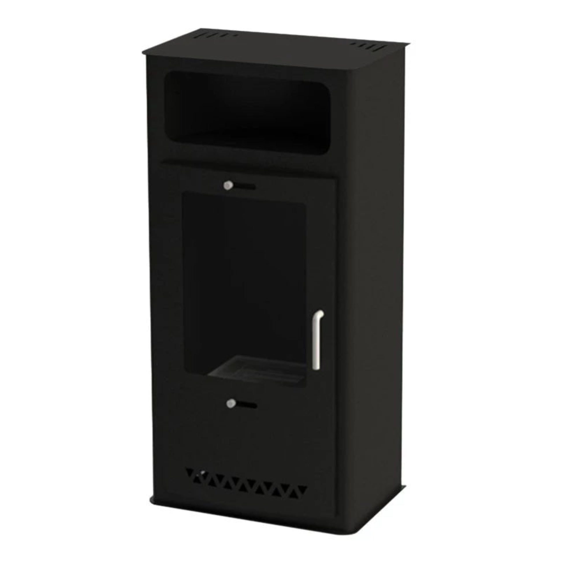 Black Scandiflames_Texas_Stoveon a white background