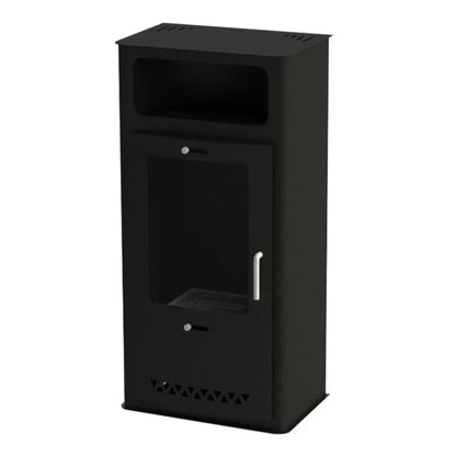 Black Scandiflames_Texas_Stoveon a white background