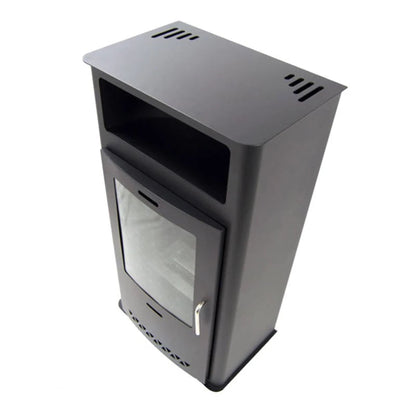 Scandiflames_Texas_Stove on a white background shown from above