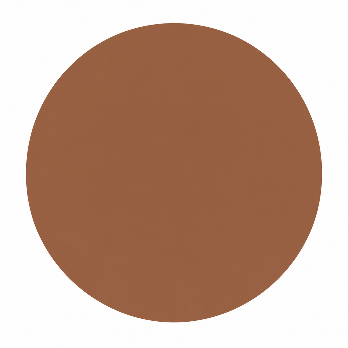 Terracotta: Arada Earth colour in a circle on white background