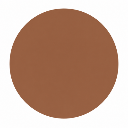 Terracotta: Arada Earth colour in a circle on white background