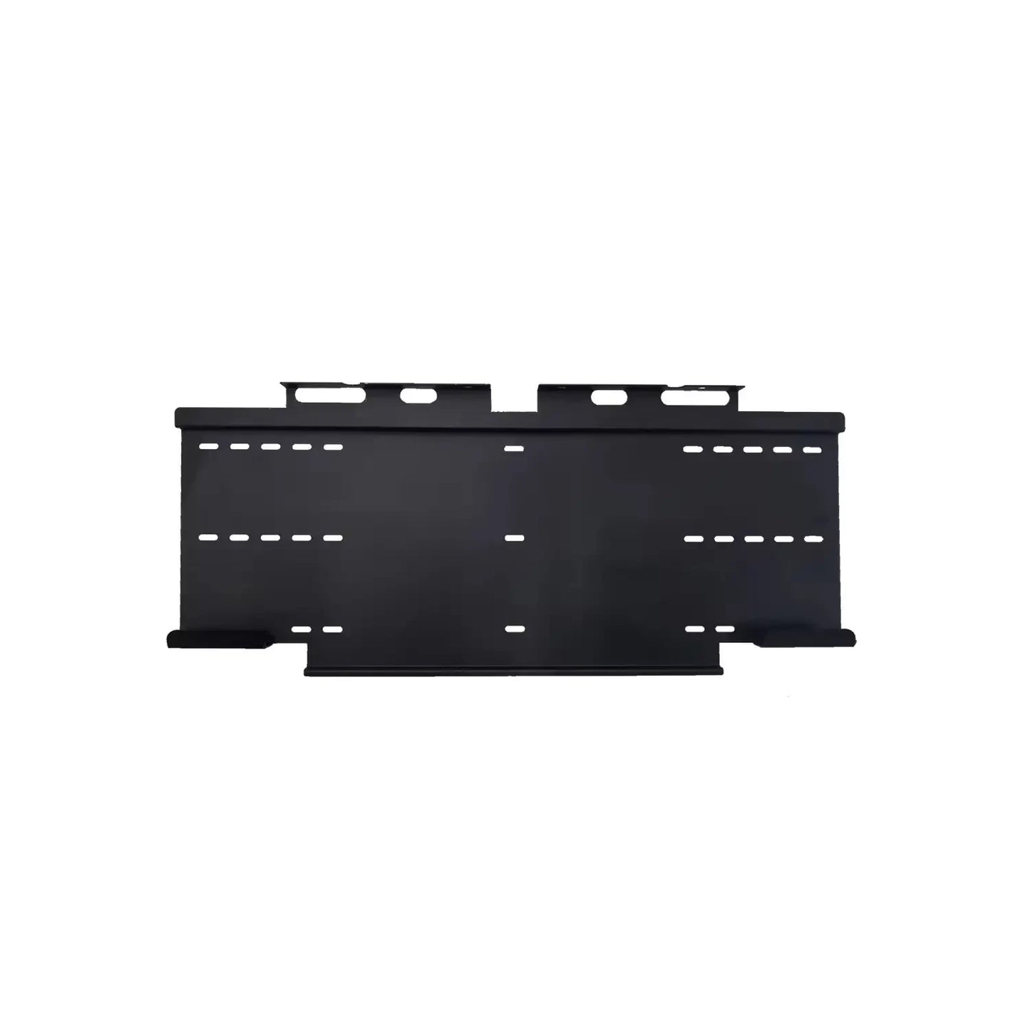 Black metal bracket on a white background