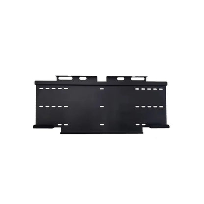 Black metal bracket on a white background
