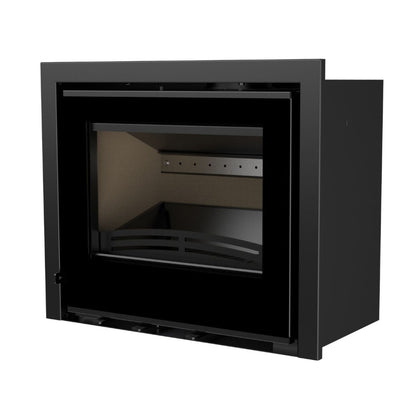 Bristol Stove Co Explorer 7iG inset multifuel stove with 3-sided frame, front view