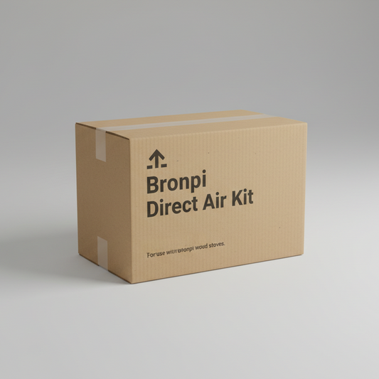 Cardboard box labeled 'Bronpi Direct Air Kit' on a gray background