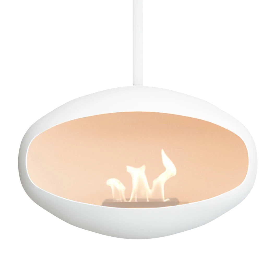 Cocoon Aeris Ceiling Bioethanol Fireplace - White
