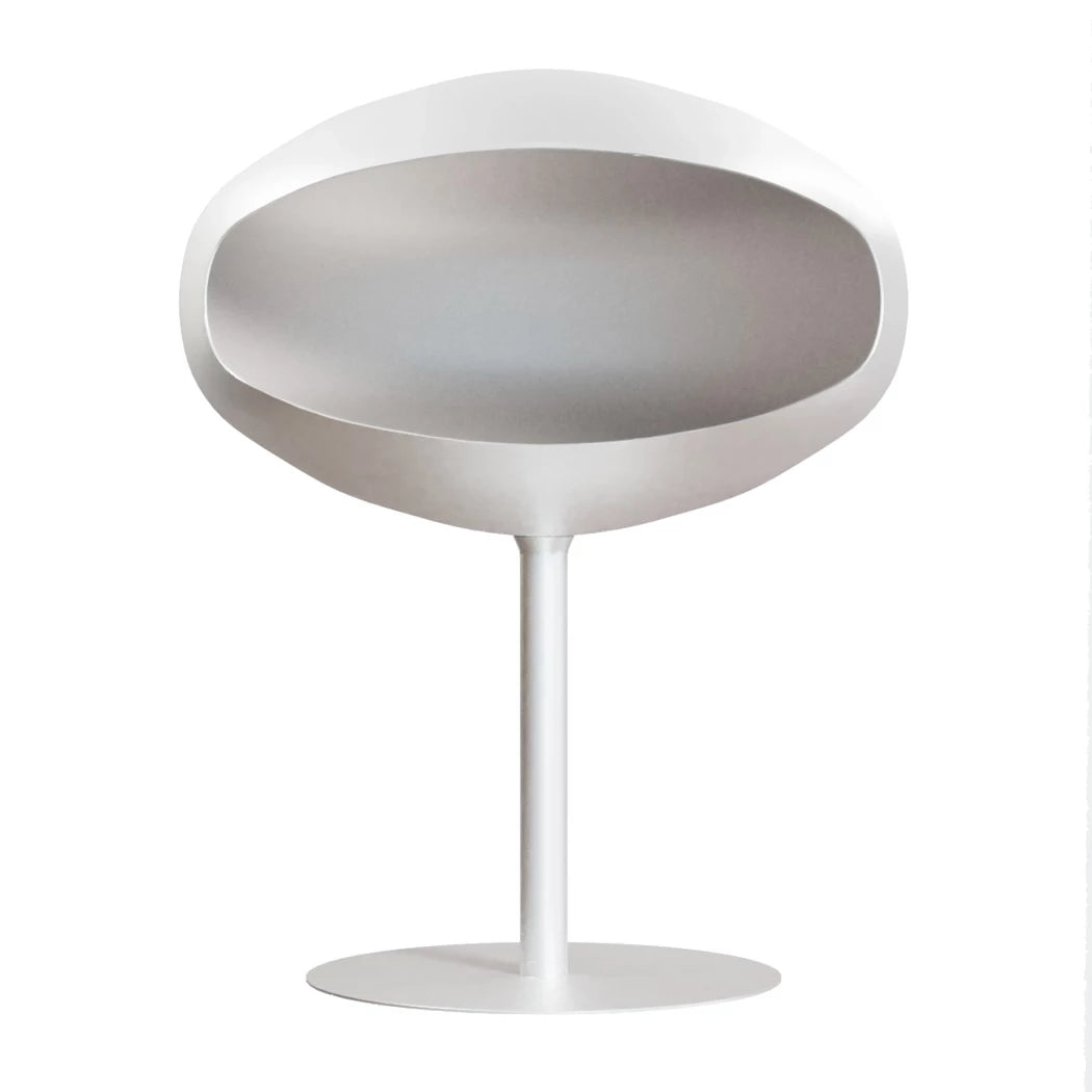 Cocoon Pedestal Freestanding Bioethanol Fireplace - White