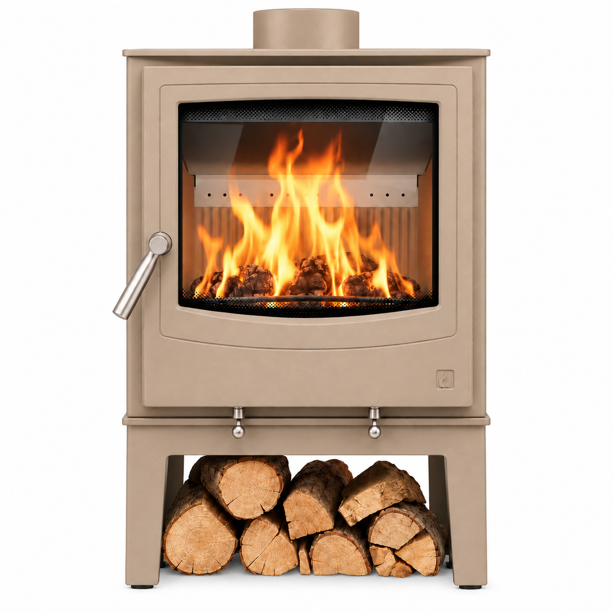 Arada Farringdon Small Eco stove in Clay with Mid-height Stand