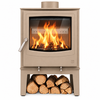 Arada Farringdon Small Eco stove in Clay with Mid-height Stand