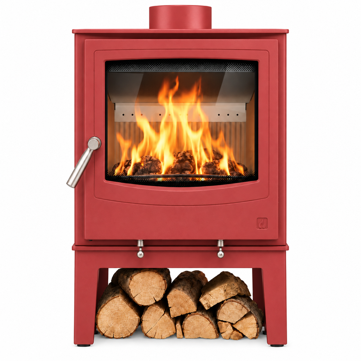 Arada Farringdon Small Eco stove in Spice with Mid-height Stand