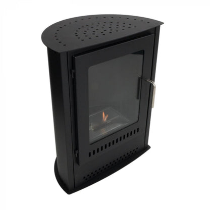 Carson - Small freestanding Bioethanol Stove Fireplace - Black