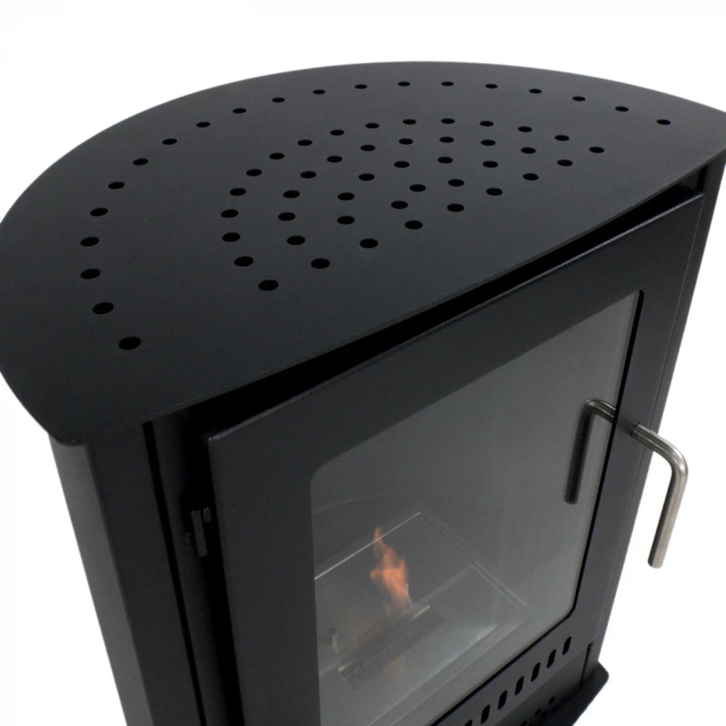 Carson - Small freestanding Bioethanol Stove Fireplace - Black